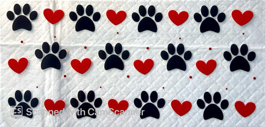 Paw Prints and Hearts