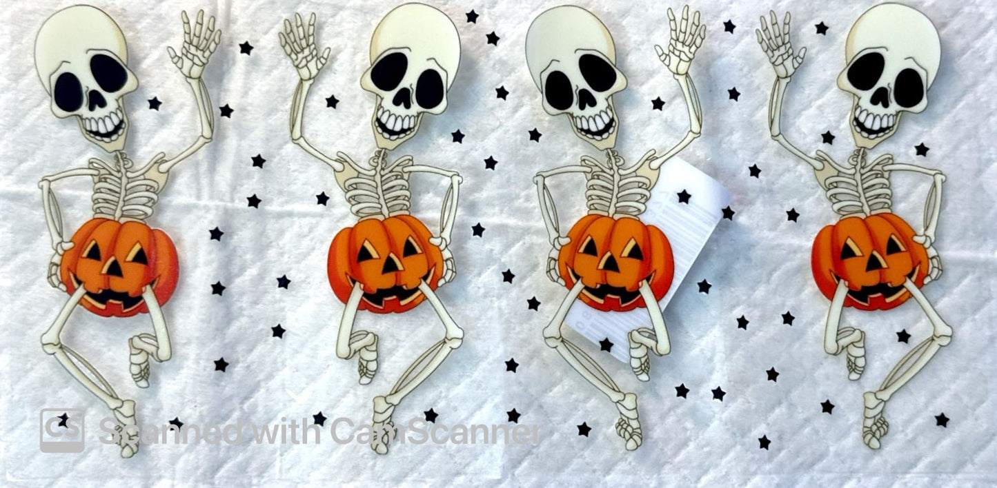 Skeleton and Pumpkins